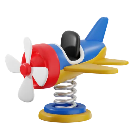 Jinete de primavera de avión  3D Icon