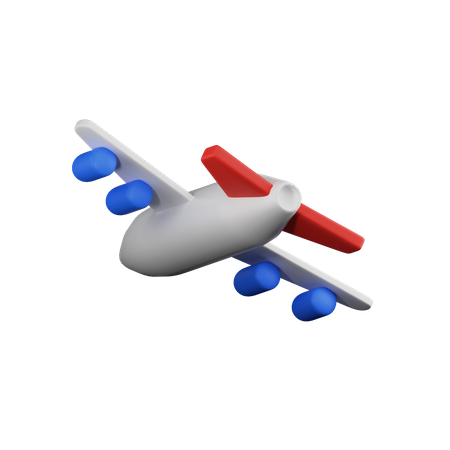 Avion volant  3D Illustration