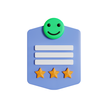 Avis client satisfait  3D Icon
