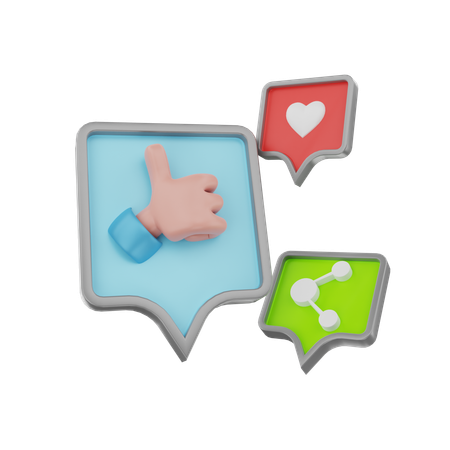 Critiques sur les réseaux sociaux  3D Icon