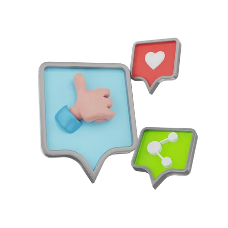 Critiques sur les réseaux sociaux  3D Icon