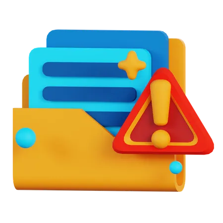 Aviso de arquivo  3D Icon