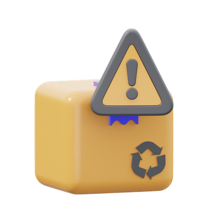 Aviso de caixa  3D Icon