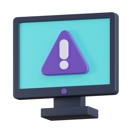 Aviso de computador  3D Icon