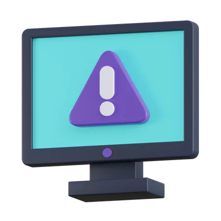 Aviso de computador  3D Icon