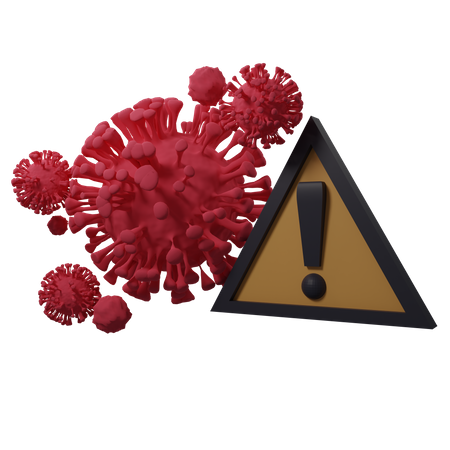 Aviso de corona vírus  3D Icon