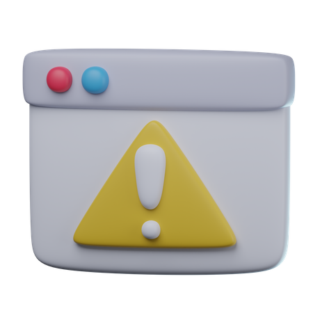 Aviso de erro  3D Icon