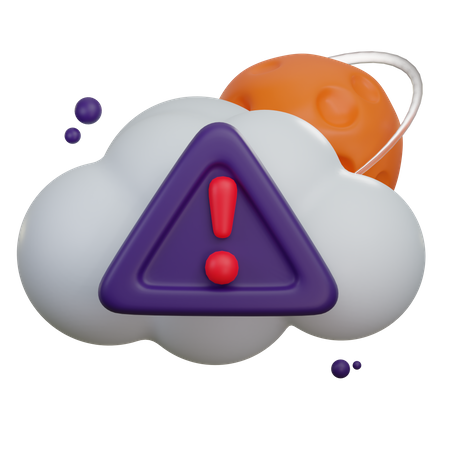 Aviso de nuvem  3D Icon