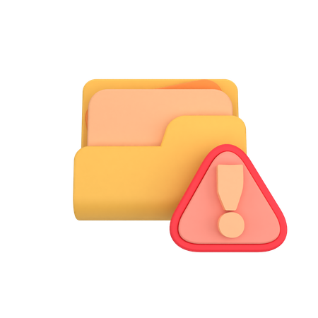 Aviso de pasta  3D Icon