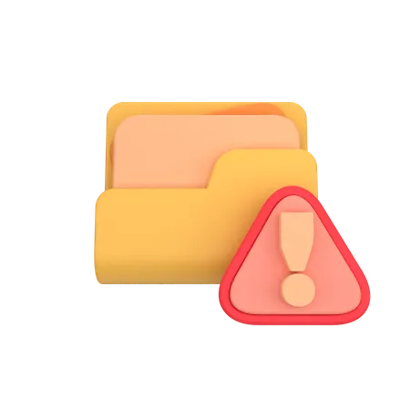 Aviso de pasta  3D Icon