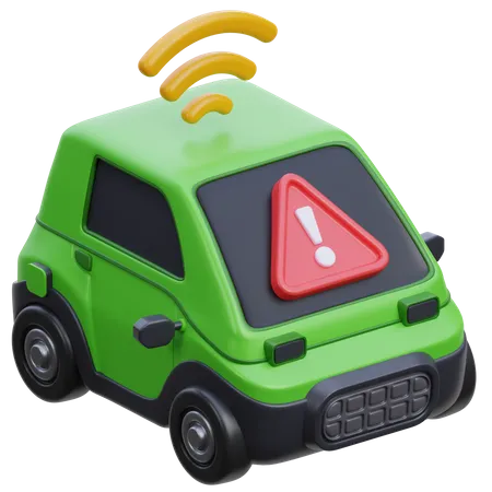 Aviso de sinal de carro elétrico  3D Icon