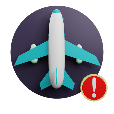 Advertencia de vuelo  3D Icon