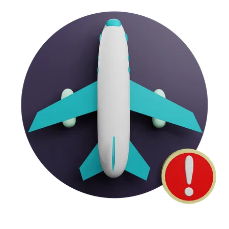 Advertencia de vuelo  3D Icon