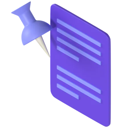 Documento de aviso  3D Icon