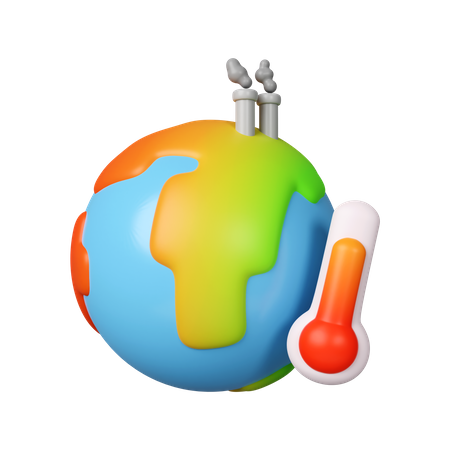 Aquecimento global  3D Icon