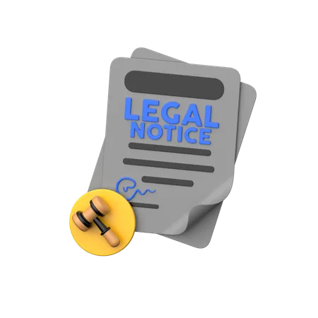 Aviso Legal  3D Icon