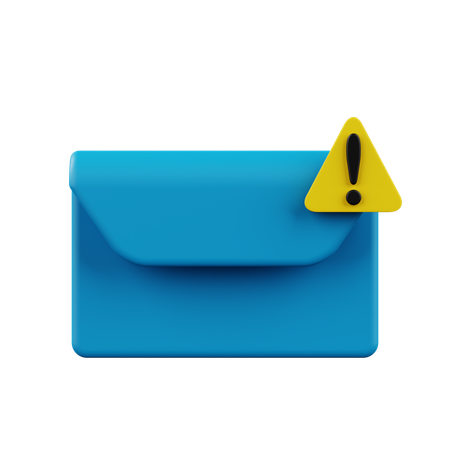 E-mail de aviso  3D Icon