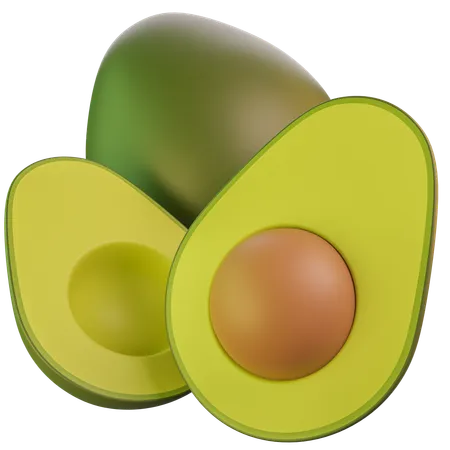 Avocado 3 D Icon Illustration 3D Icon