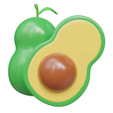 아보카도  3D Icon