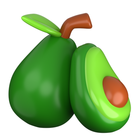 아보카도  3D Icon