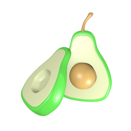 Avocado  3D Illustration