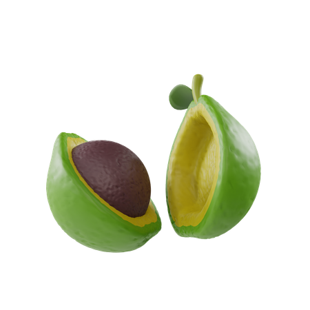 Avocado  3D Illustration