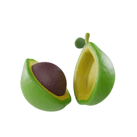 Avocado  3D Illustration