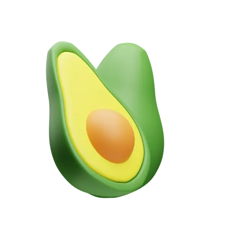 Avocado  3D Illustration