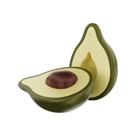 Avocado  3D Illustration