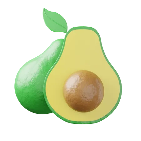 Avocado  3D Illustration