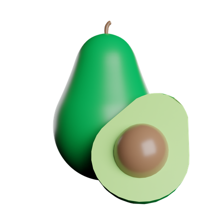 Avocado  3D Illustration