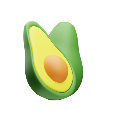 Avocado 3D Illustration