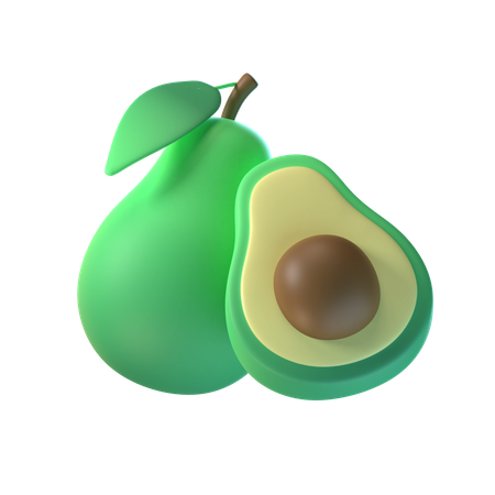 Avocado  3D Illustration