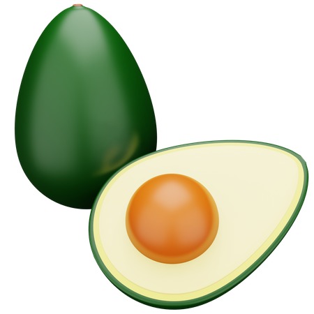 Avocado 3D Icon