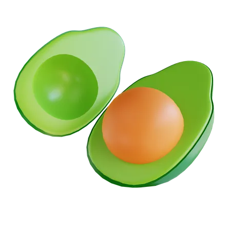 3 D Illustration Avocado 3D Icon