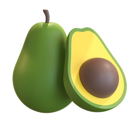 Avocadofrucht  3D Illustration