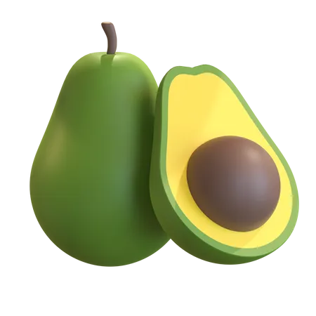 Avocadofrucht  3D Illustration