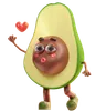 Avocado Giving Kiss