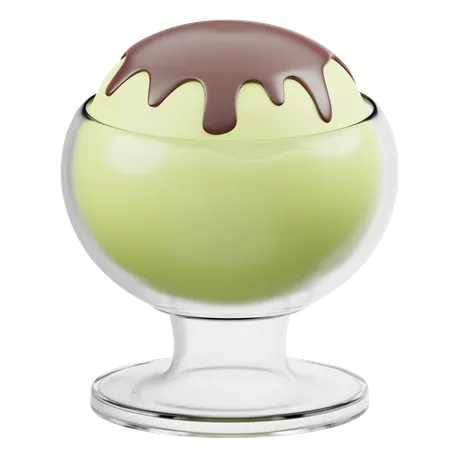Avocado Ice Cream Bowl  3D Icon