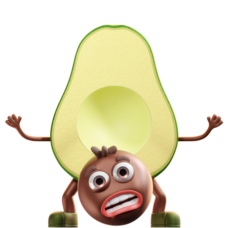 Avocado In Fear  3D Icon