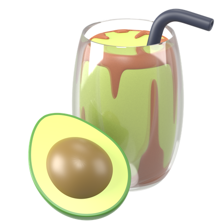 Avocado Juice 3D Icon