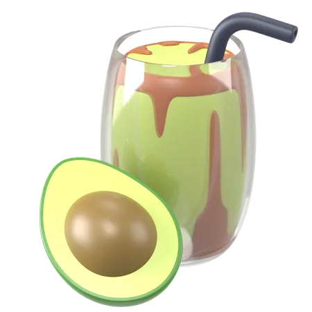 Avocado Juice 3D Icon