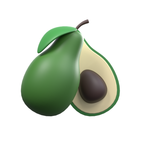 Avocado Slices  3D Icon