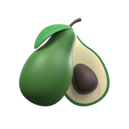 Avocado Slices  3D Icon