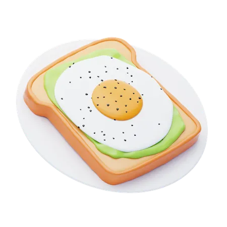 Avocado Toast  3D Icon