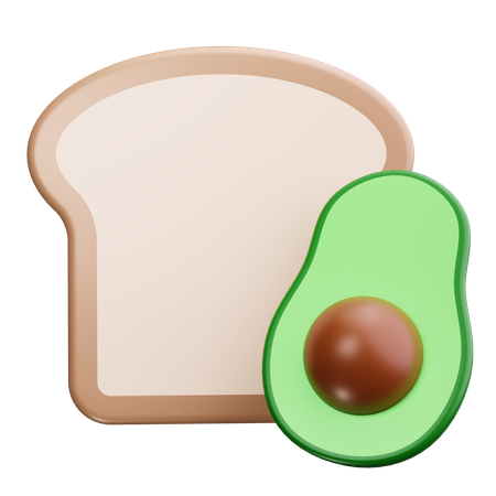 아보카도 토스트  3D Icon