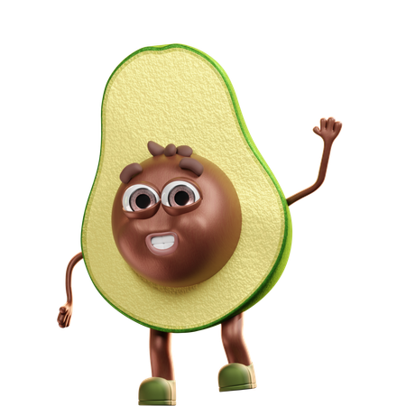 Avocado Weaving Hand  3D Icon