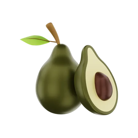 Avocat  3D Illustration