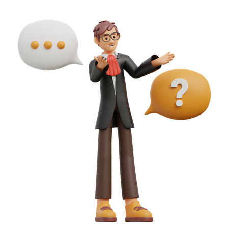 Avocat parlant  3D Icon