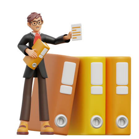 Avocat à la recherche de documents  3D Icon